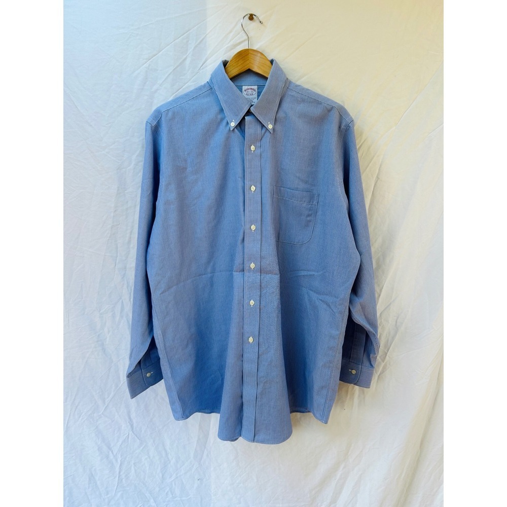 Brooks Brothers Mens Button Down Shirt Long Sleeve Traditional Fit 16 1/2 34